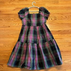 Crewcuts plaid puff sleeve dress size 10 NWT